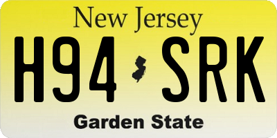 NJ license plate H94SRK