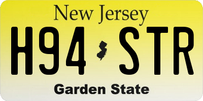 NJ license plate H94STR