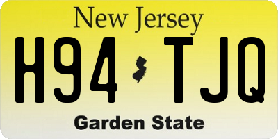 NJ license plate H94TJQ