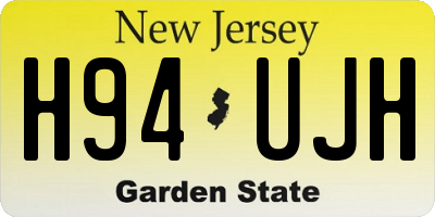 NJ license plate H94UJH