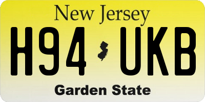 NJ license plate H94UKB