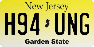 NJ license plate H94UNG