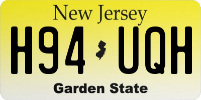 NJ license plate H94UQH