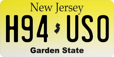 NJ license plate H94USO