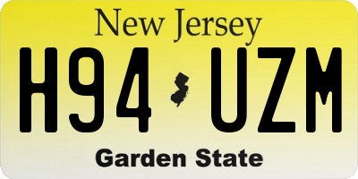 NJ license plate H94UZM