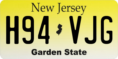 NJ license plate H94VJG