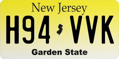 NJ license plate H94VVK