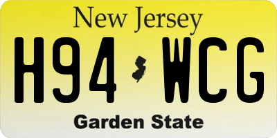 NJ license plate H94WCG
