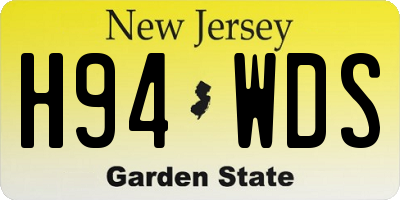 NJ license plate H94WDS