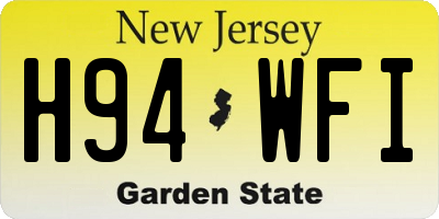 NJ license plate H94WFI