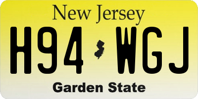 NJ license plate H94WGJ