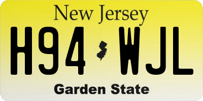 NJ license plate H94WJL