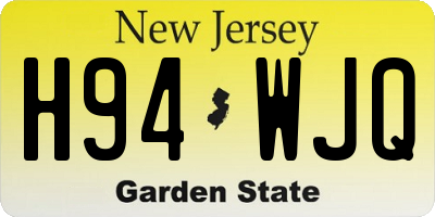 NJ license plate H94WJQ