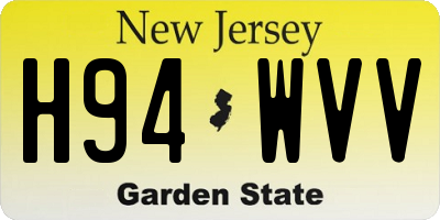 NJ license plate H94WVV