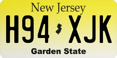 NJ license plate H94XJK