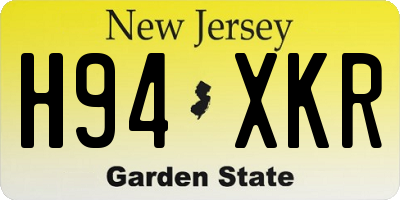 NJ license plate H94XKR