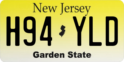 NJ license plate H94YLD