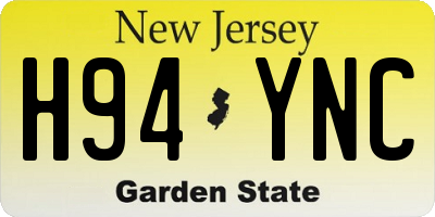 NJ license plate H94YNC