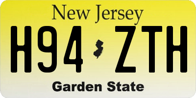 NJ license plate H94ZTH