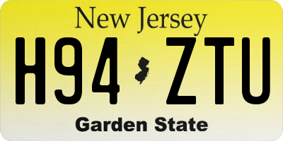 NJ license plate H94ZTU