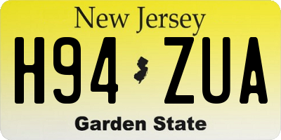 NJ license plate H94ZUA