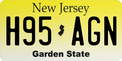 NJ license plate H95AGN
