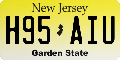 NJ license plate H95AIU