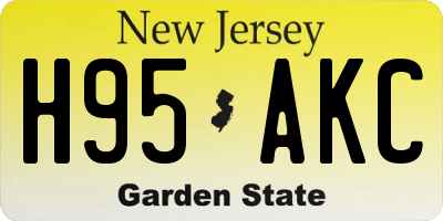 NJ license plate H95AKC