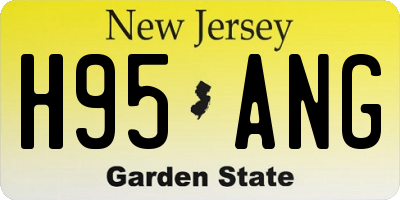 NJ license plate H95ANG