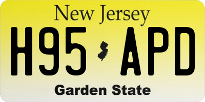 NJ license plate H95APD