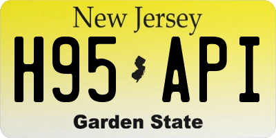 NJ license plate H95API
