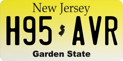 NJ license plate H95AVR