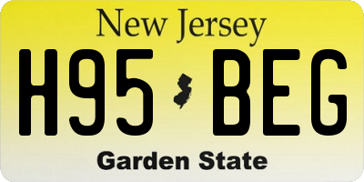 NJ license plate H95BEG