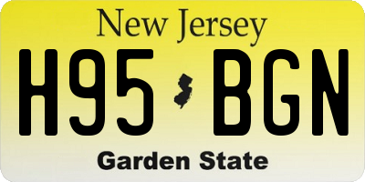NJ license plate H95BGN