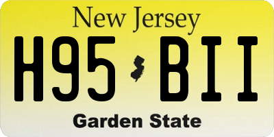 NJ license plate H95BII