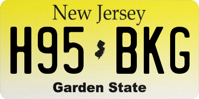 NJ license plate H95BKG