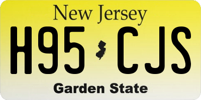 NJ license plate H95CJS