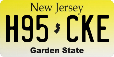 NJ license plate H95CKE