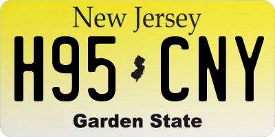 NJ license plate H95CNY