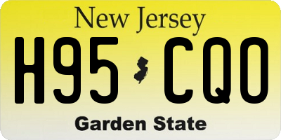 NJ license plate H95CQO