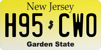 NJ license plate H95CWO