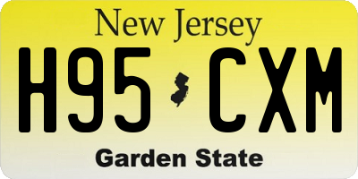 NJ license plate H95CXM