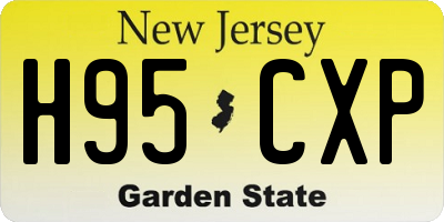 NJ license plate H95CXP