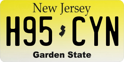 NJ license plate H95CYN