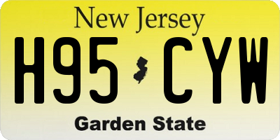 NJ license plate H95CYW