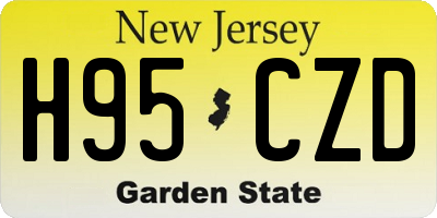 NJ license plate H95CZD