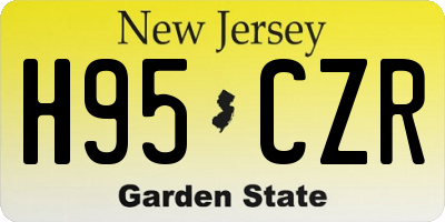 NJ license plate H95CZR