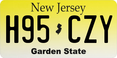 NJ license plate H95CZY