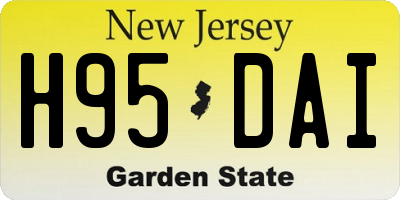 NJ license plate H95DAI
