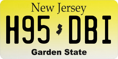 NJ license plate H95DBI